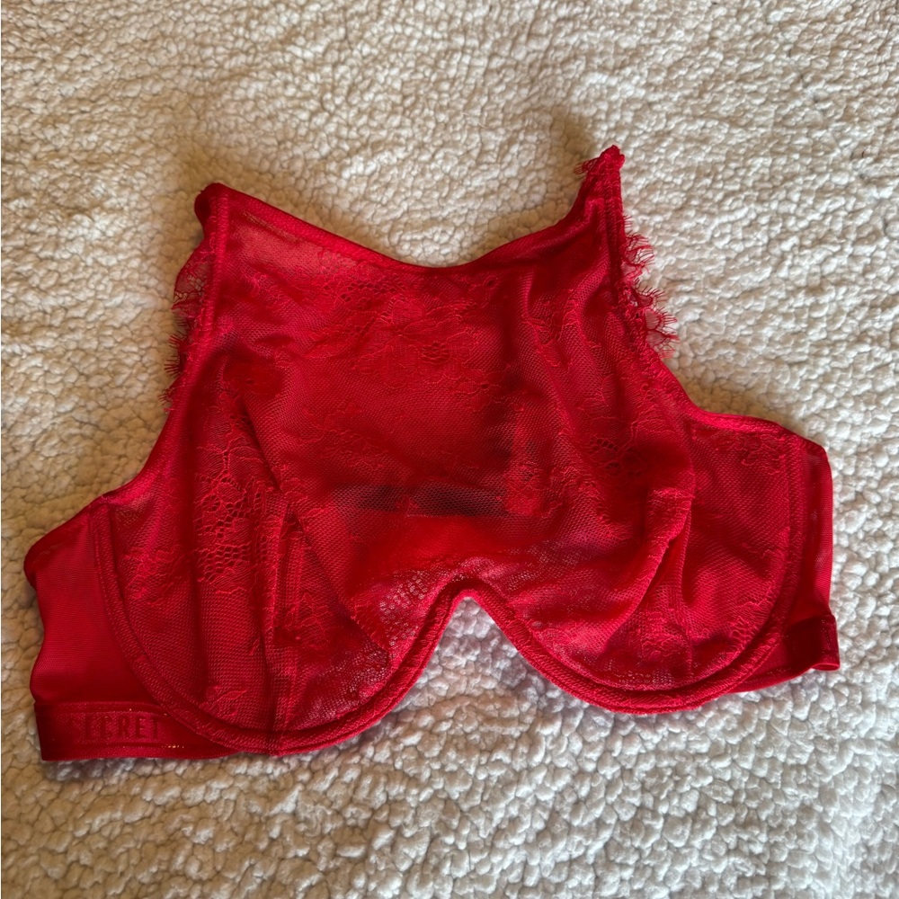 Victoria's Secret Red Lace Underwire Bralette